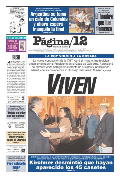 Tapa de la fecha 21-07-2004