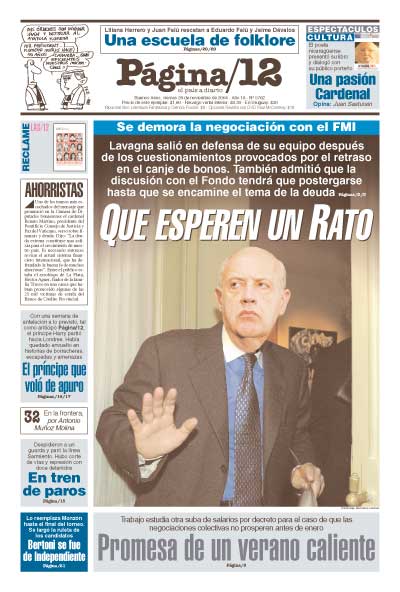 Tapa de la fecha 26-11-2004