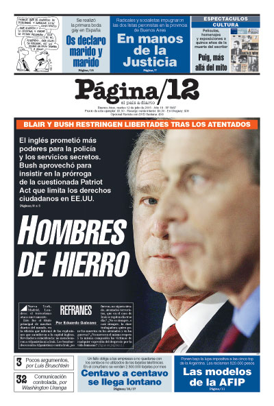 Tapa de la fecha 12-07-2005