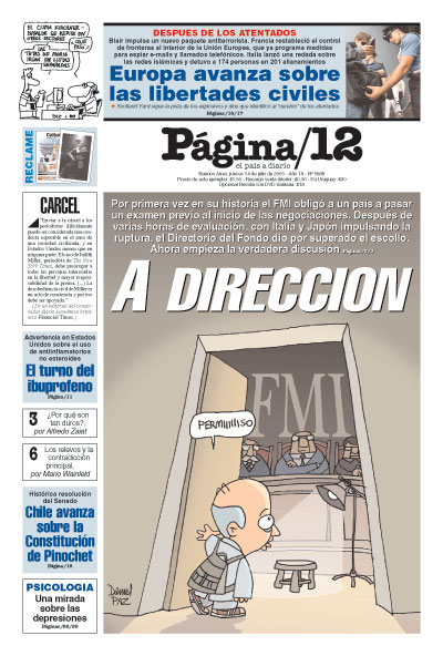 Tapa de la fecha 14-07-2005