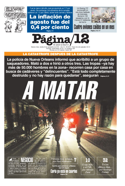 Tapa de la fecha 06-09-2005