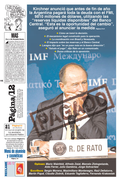 Tapa de la fecha 16-12-2005