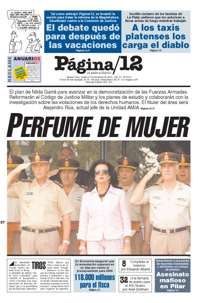 Tapa de la fecha 27-12-2005