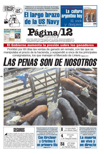 Tapa de la fecha 18-03-2006