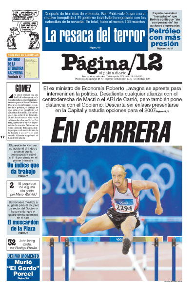 Tapa de la fecha 17-05-2006