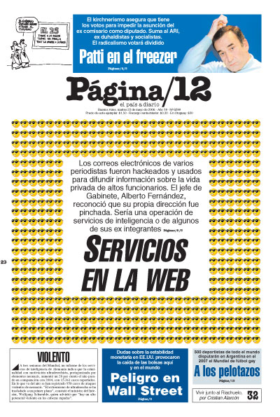 Tapa de la fecha 23-05-2006