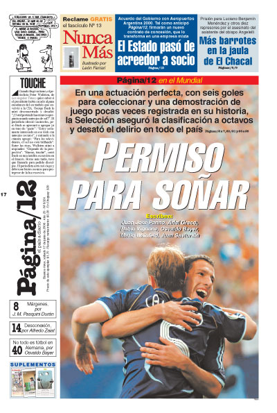 Tapa de la fecha 17-06-2006