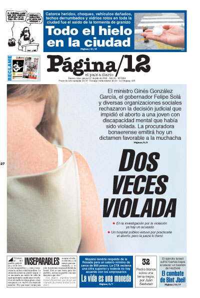 Tapa de la fecha 27-07-2006