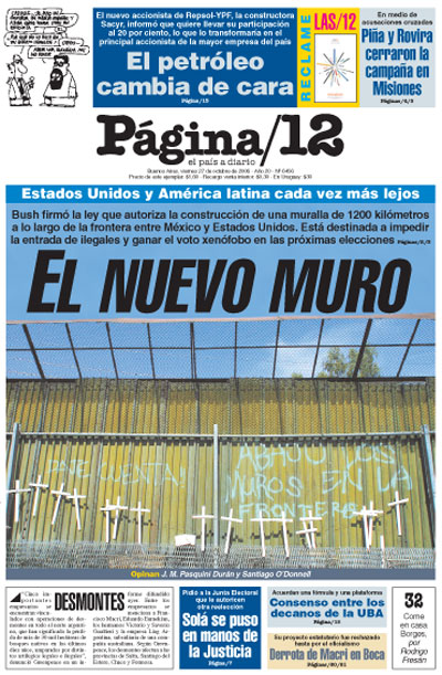 Tapa de la fecha 27-10-2006