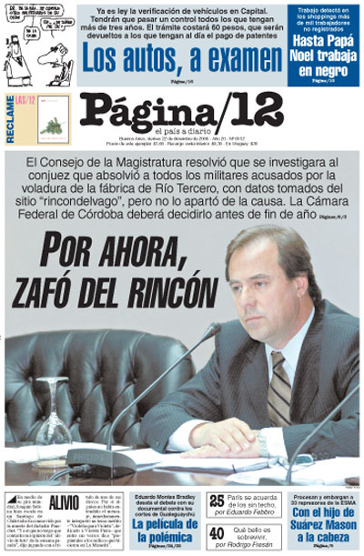 Tapa de la fecha 22-12-2006