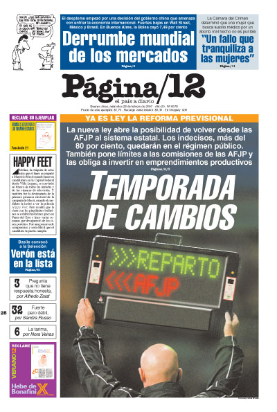 Tapa de la fecha 28-02-2007