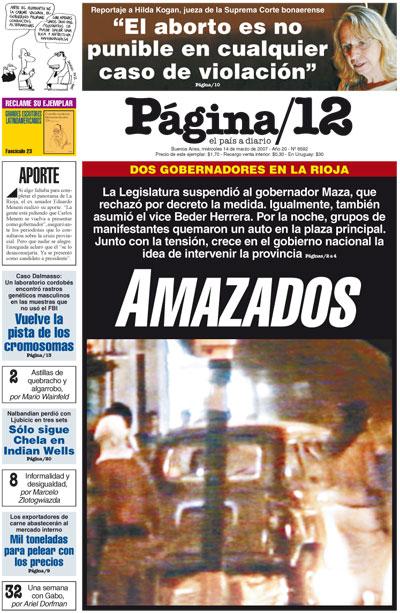 Tapa de la fecha 14-03-2007