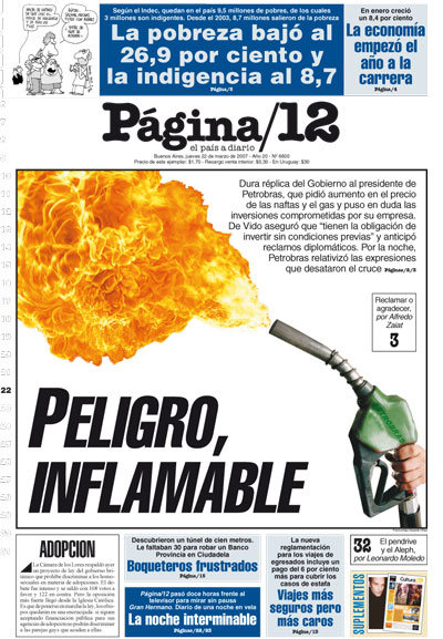 Tapa de la fecha 22-03-2007