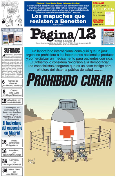 Tapa de la fecha 22-04-2007