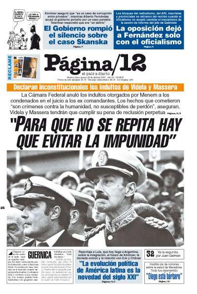 Tapa de la fecha 26-04-2007