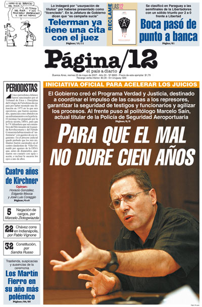 Tapa de la fecha 25-05-2007