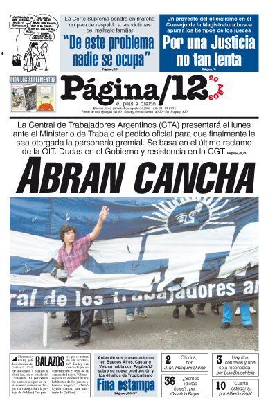 Tapa de la fecha 04-08-2007