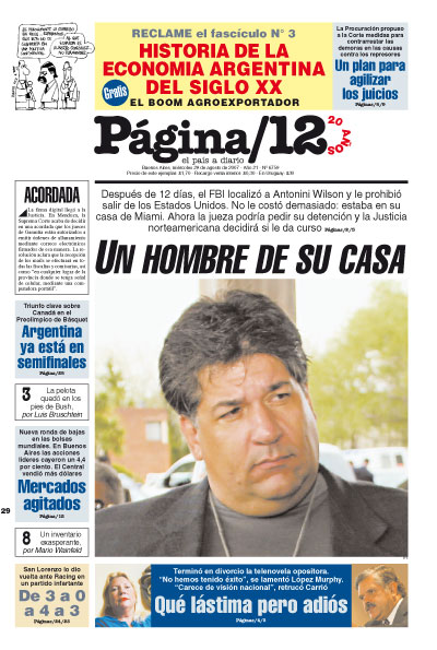 Tapa de la fecha 29-08-2007