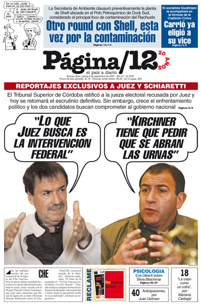 Tapa de la fecha 06-09-2007