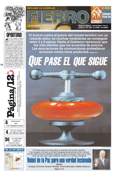 Tapa de la fecha 13-10-2007