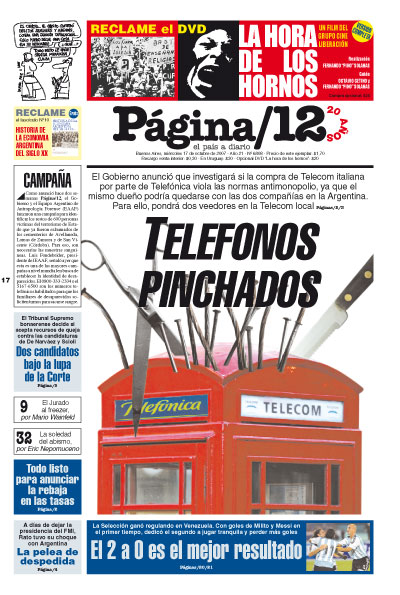 Tapa de la fecha 17-10-2007