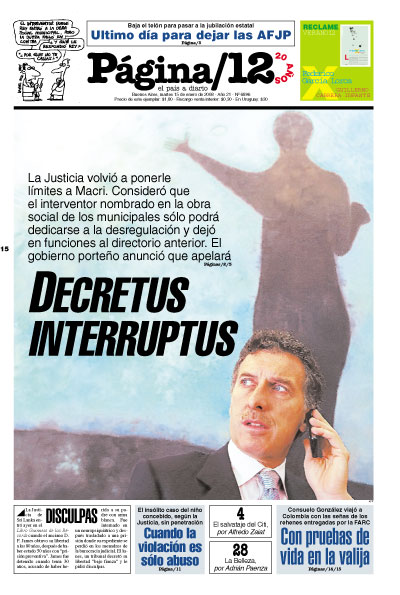 Tapa de la fecha 15-01-2008