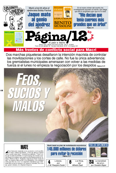 Tapa de la fecha 19-01-2008