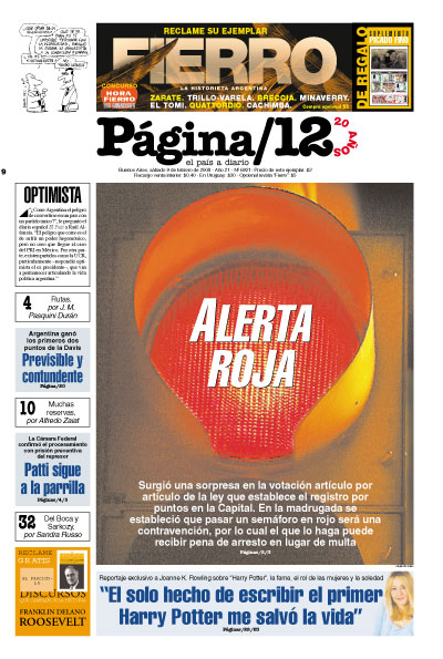 Tapa de la fecha 09-02-2008