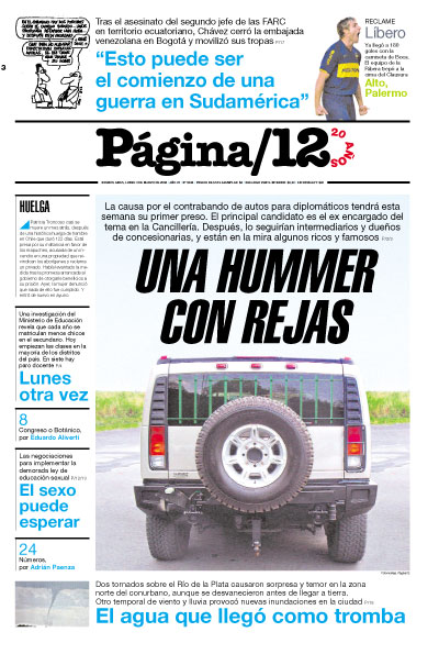 Tapa de la fecha 03-03-2008