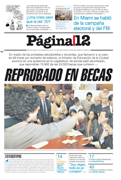 Tapa de la fecha 10-09-2008