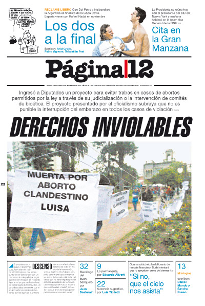 Tapa de la fecha 22-09-2008