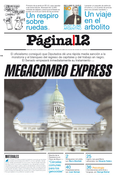 Tapa de la fecha 11-12-2008