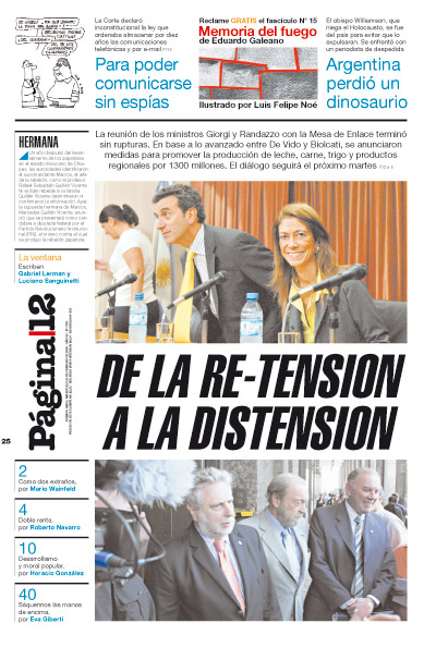 Tapa de la fecha 25-02-2009