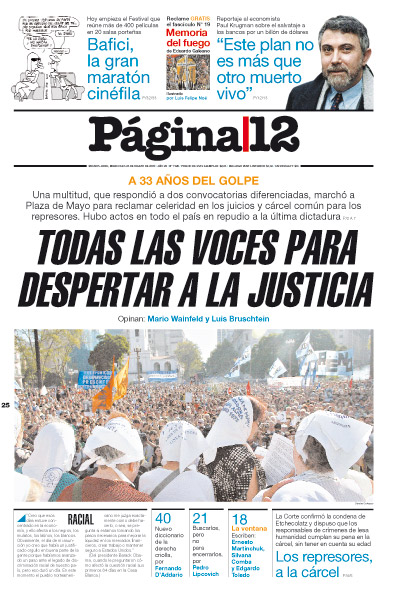 Tapa de la fecha 25-03-2009