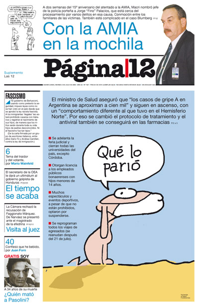 Tapa de la fecha 03-07-2009