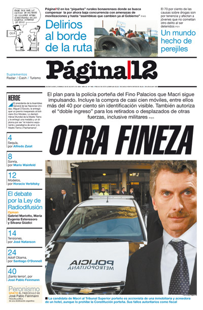 Tapa de la fecha 30-08-2009