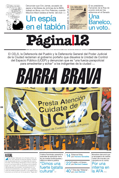 Tapa de la fecha 22-10-2009