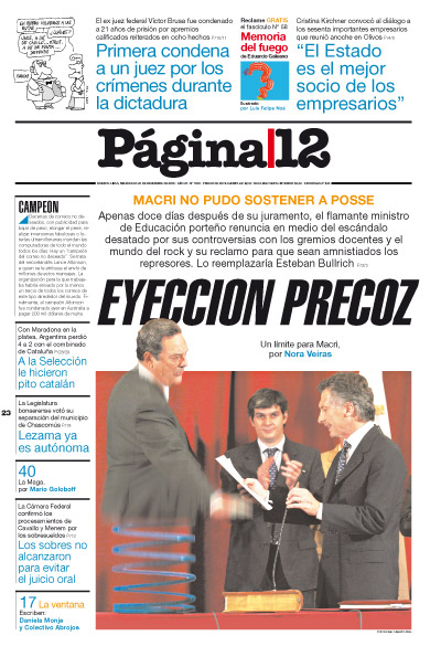 Tapa de la fecha 23-12-2009