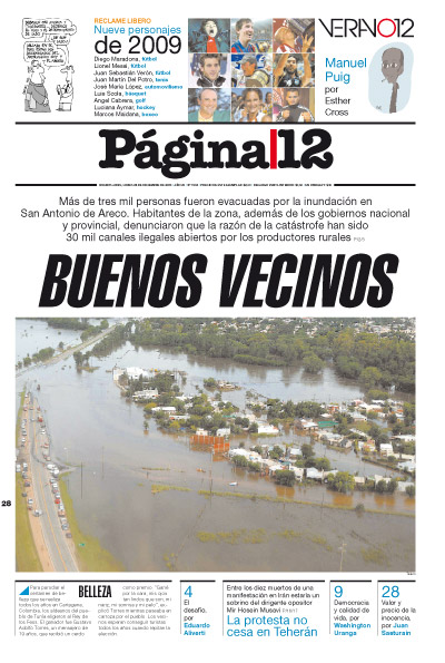 Tapa de la fecha 28-12-2009