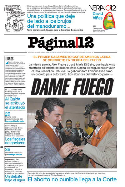 Tapa de la fecha 29-12-2009