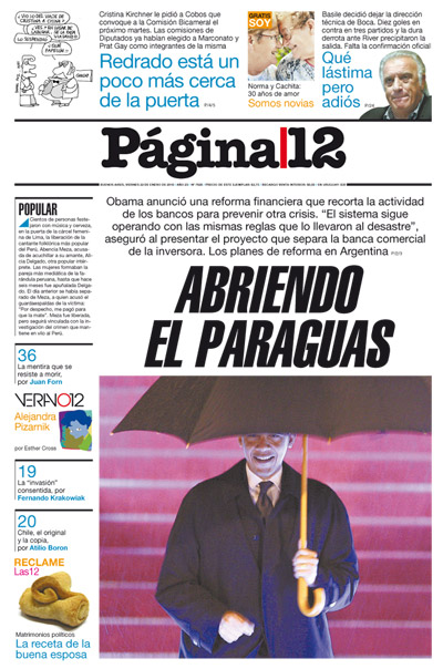 Tapa de la fecha 22-01-2010