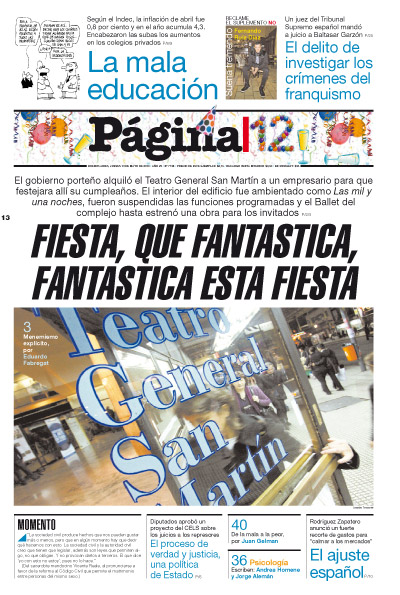 Tapa de la fecha 13-05-2010