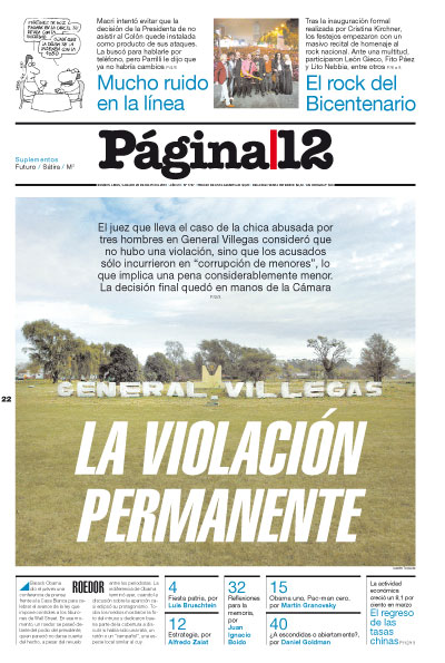 Tapa de la fecha 22-05-2010