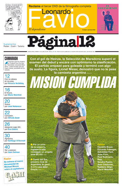 Tapa de la fecha 13-06-2010