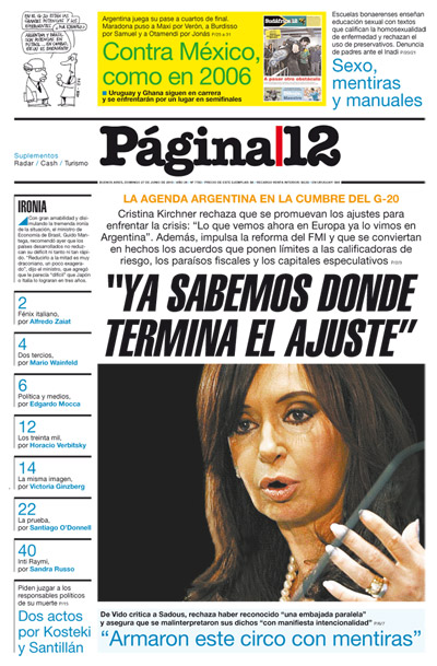 Tapa de la fecha 27-06-2010