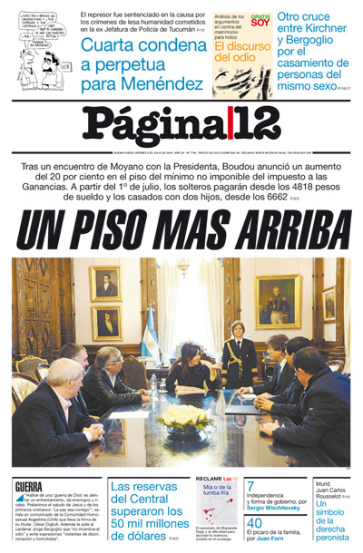 Tapa de la fecha 09-07-2010