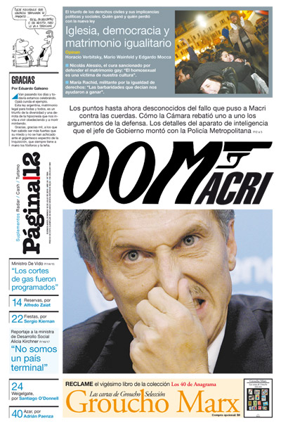 Tapa de la fecha 18-07-2010