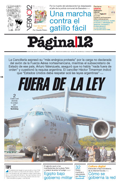 Tapa de la fecha 15-02-2011