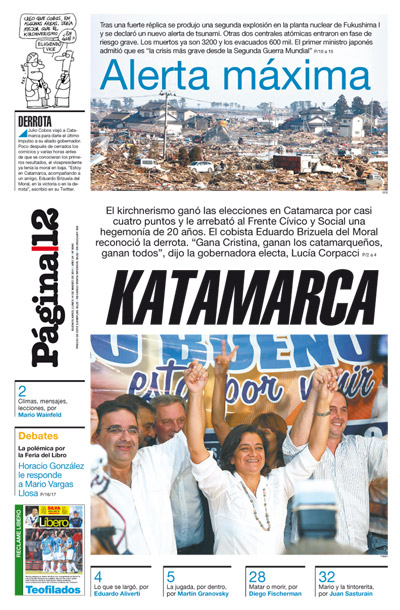 Tapa de la fecha 14-03-2011