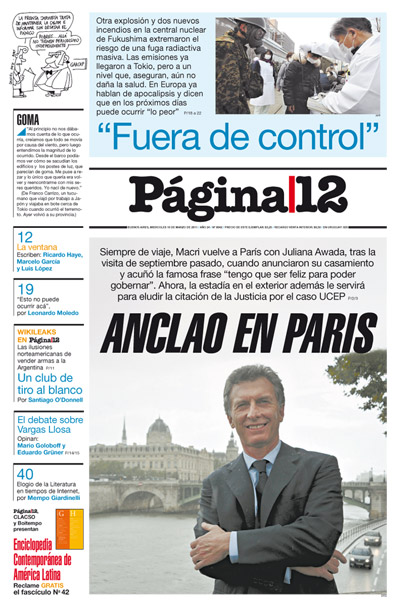 Tapa de la fecha 16-03-2011